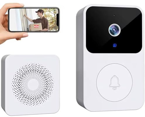Video Citofono Campanello WI-FI Senza Fili Telecamera da Esterno Impermeabile con APP Visione Notturna Videocamera di Sicurezza, Alimentate a Pile
