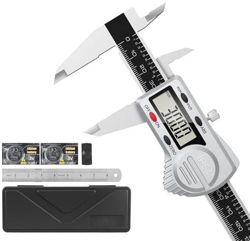 Housolution 150 mm/6 Pied a Coulisse Digital, (ABS) Fonction Échelle Absolue, Outil de Mesure Électronique en Acier Inoxydable avec Écran LCD IP54 Étanche, mm/inch Conversion