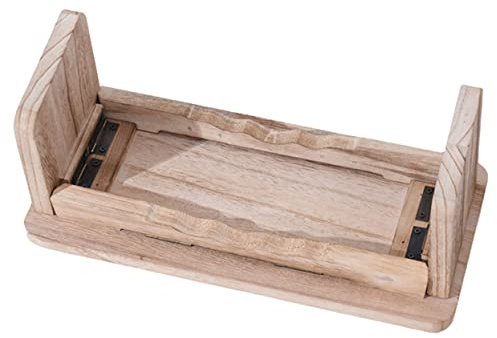 UKCOCO Meditationshocker Faltbar Holz Kniemattenhocker rutschfest Tragbar Für Meditation Beten Mit Griff Sicher Stabil