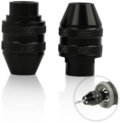 2 PCS 4486 Adaptateur de Mandrin à Perceuse Fixation Rapide Compatible pour Accessoires 1/32 à 1/8 Pouce