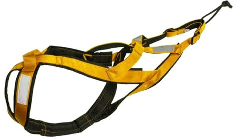 ZWCSHUU Hundeschlittengeschirr, reflektierendes Zuggeschirr for Hunde, verstellbares Trainingsgeschirr for Haustiere, Schlittengeschirr for mittelgroße und große Hunde Hunde Zuggeschirr X Back(M)