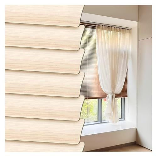 PQPQLI Veneziana in Alluminio Lamelle 2.5cm Persiane in Finto Legno Tenda Veneziana da Interno Ed Esterno Lamelle da 2.5cm Fissaggio al Muro E al Plafone Veneziana(D,L50xA100cm)