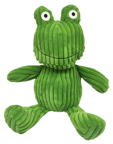 Relaxdays Türstopper Frosch, Baumwolle & Sand, dekorativer Türpuffer für Boden, Türsack Tier HxD: 30 x 10 cm, 1kg, grün