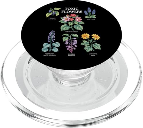 Toxic Flowers Deadly Nightshade Wolfs Bane Nerium Oleander PopSockets PopGrip for MagSafe