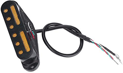KIMISS Ensemble de Micros à Bobine Unique SSS pour Guitare de Style St - 3 Pièces de Remplacement du Pont Central du Cou pour Guitare électrique (Black)