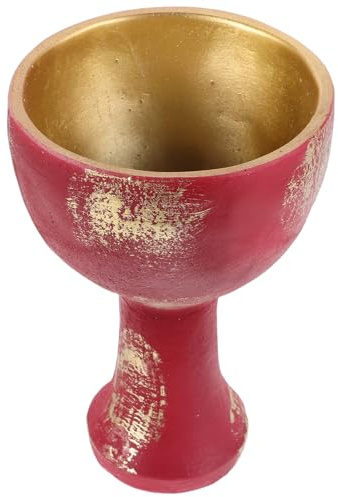 JECOMPRIS Coupe du Saint Graal en Résine 1 Pièce, Calice Décoratif Multifonction pour Cosplay Halloween et Rituels, Accessoire Religieux Artisanal pour Décoration Intérieure et Collection