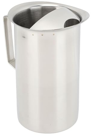 ZJchao Jarra de Agua, Cubos de Hielo Hervidor de Cubitos de Hielo Acero 304 Menos Barra de Gran Capacidad Jarra de Cubo de Aislado con Filtro de Contenedor de Aislado para Bares, Fiestas, Bebidas