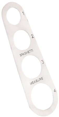 VICASKY Règle Doseuse à Spaghetti en Acier Inoxydable 4 Trous, Outil de Mesure Précis pour Pâtes et Nouilles, Ustensile la Cuisine Polyvalent pour Contrôle Portions, Guide Compact