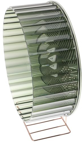 TOPPERFUN Rueda para Hámster Grande Soporte Dorado, Rueda de Ejercicio Silenciosa Color Verde Oscuro, Accesorio Compacto para Mascotas Pequeñas como Erizos, Cobayas y Chinchillas