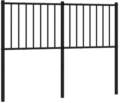 mtlskopl Ersatz-Kopfteil Metall Schwarz 120 cm Modernes Design & Robustheit für Bettgestell Boxspringbett und Schlafzimmer Wandkissen-Look