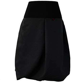 dunkle design Ballonrock Uni Schwarz, Braun, Grau, Grün, Orange, Gelb, Lila oder Blau nach Wahl (XXL 46, Schwarz Lang 65cm)