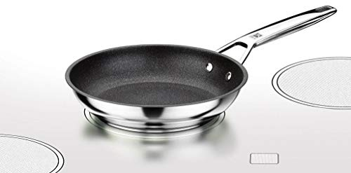 BRA Connect Sartén Acero Inoxidable con Antiadherente Profile y tecnología Bi|Clad, Apta para Todo Tipo de cocinas incluida inducción, Libre de PFOA, 26 cm, Plateado