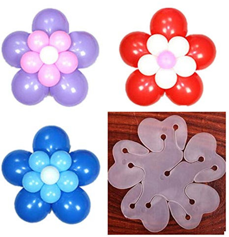 50pezzi clip a forma di fiore portatile a palloncino,accessori palloncini fermagli per connettore chiusura, palloncino arco ghirlanda strisce per la decorazione della festa nuziale di compleanno