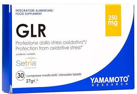 YAMAMOTO Research, GLR Setria Sublinguale 30 Compresse con L-Glutatione, Vitamina C e Selenio, Vegano, Senza Glutine e Senza Lattosio