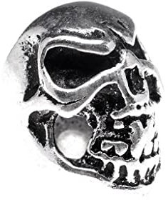 Windalf Totenkopf Silber Bartperle BONITO DE LOS MUERTOS 13 mm Vintage Haarperle Haarschmuck 925 Sterlingsilber