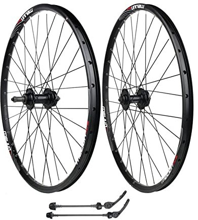 Mountainbike Laufradsatz 20/26 Zoll Scheibenbremsen V Bremsen Felge Schnellspanner Nabe 32 Loch Für 7 8 9 10 Geschwindigkeit Schraub Flywheel Fahrrad Laufrads 2141g ( Size : 26in , Type : Disc brake )