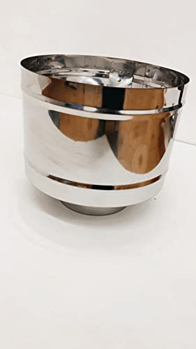 Terminale a botte tondo cappello fumaiolo antivento antipioggia (130mm femmina)