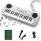 LUCMO 37 Tasten Keyboard,Tastatur Klavier für Kinder Digital Piano Elektronische Digital Klavier Piano mit Mikrofon Für Kinder Geschenk ideal für Kinder und Einsteiger, Weiß