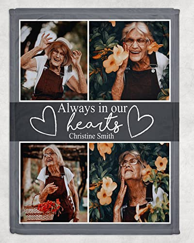 gue Personalisierte Überwurfdecke mit Fotocollage, personalisiertes Geschenk, individuelle Foto-Fleece-Decke (100 x 130 cm)