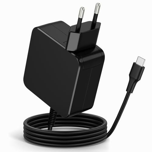 65W 45W USB C Cargador Portátil para ThinkPad, Yoga, Huawei MateBook, Samsung Galaxy Book, Xiaomi Air, HP, ASUS, DELL Type C Cargador 65W PD AC Adaptador con Type C Cable