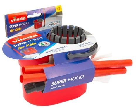 Vileda, Set Seau et Balai à Franges, Reproduction Produits Marque Vileda, Jouets pour Enfants à partir de 3 Ans, GIOCHI PREZIOSI, VLE04