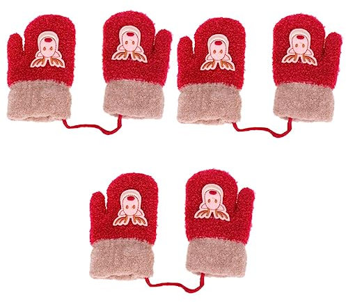 NOLITOY 3 Paare Fleece-fingerhandschuh Für Kleinkinder Vollfinger-babyhandschuh Winterhandschuhe Weihnachtliche Warme Handschuhe Weihnachten Kleinkind Winterhandschuh Verdicken Golf