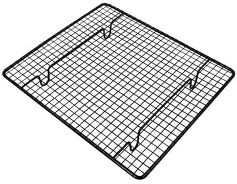 VKEID Rejilla de Enfriamiento Rejilla for Enfriar Pan, Red de Secado en frío, Herramientas for Hornear en casa Rejillas para Cocinar y Hornear (Color : Black, Size : 26.5x23x2.5cm)