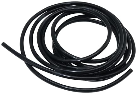 LAVMHAB Silikonschlauch 4mm ID x 7mm OD 3 Meter Länge, Flexibler Silikongummi Luftschlauch Wasserschlauch für Pumpenübertragung (Schwarz)