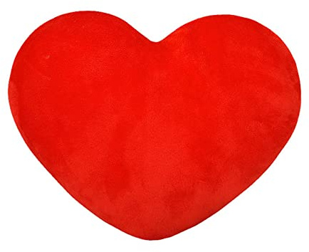 Herzkissen, Herz Kissen Kinderzimmer, Kuschelkissen Kinder Herzform Dekokissen Kopfkissen Kissen Zierkissen, Plüsch Kinderkissen für Kinderzimmer Sofa Dekoration (Rot,30 cm)
