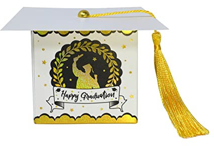 antianzhizhuang 50 Stück Abschluss Bachelor Pralinenschachtel Verpackung Box Haushaltsbedarf Für Hochzeit Geburtstag Keks