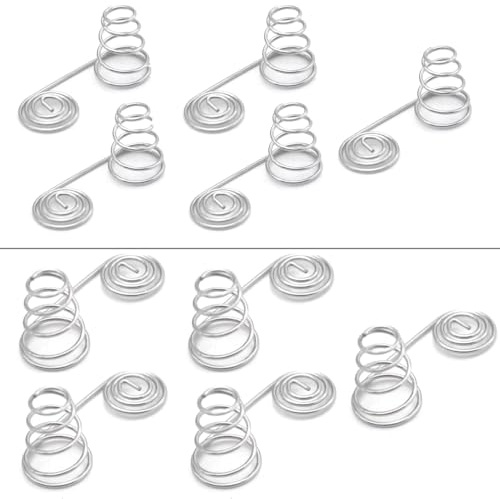 SellGood Ressorts métalliques Lot de 10 Ressorts de Contact de Conversion Positive à négative pour Piles AA, Plaque de nickelage, Ressorts de Contact AAA(9x23)