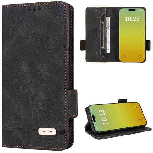 bojioderf Compatible con Moto Edge 40 Neo 5G Funda,Compatible con Motorola Edge 40 Neo 5G XT2307-1 Cierre magnético Ranura para Tarjetas Cartera de Cuero de PU Flip Stand Black