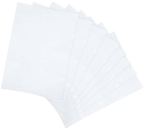 Lot de 8 feuilles de non-tissé à broder soluble dans l'eau - Avec stylo - Format A4 - Film de broderie soluble dans l'eau - Pour le dessin - Pour la broderie DIY, la broderie à la machine et la