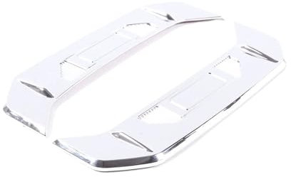 ZHINUAN Hinten Rücklicht Lampe Abdeckung Trim Fit for Toyota Tundra 2022 2023 Auto Dekoration Zubehör - ABS Silber Nebelschlussleuchten-Ziersatz