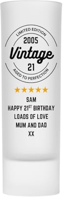 Personalised Shot Glass Vintage 2005 21st Birthday Gift for 18th 30th 40th 50th