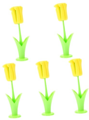 ERINGOGO 5pcs Sponge Bottle Brush Cleaning Brush for Travel Kitchen Multi-Function Bottle Scrubber for Cleaning Water Cups Flasks