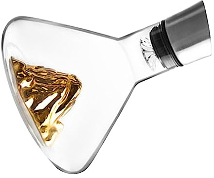 SOLUSTRE Decanter Vino Professionale Trasparente Design Bocca Inclinata per Versare Facile Strumento per Esaltare Gusto Vino Casa