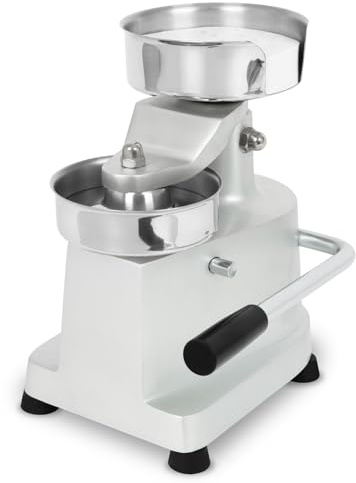 VERTES Hamburgatrice Pressa per Hamburger in acciaio inossidabile, per la produzione professionale di hamburger con un diametro di 13 cm, inclusi 500 carta cerata, piedi in gomma robusti