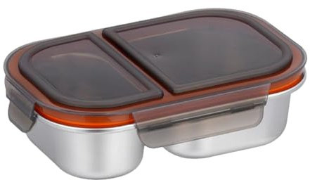 Contenitore per il pranzo, a prova di perdite, 800 ml, contenitore per alimenti in acciaio, portatile, ecologico e riutilizzabile, per casa, scuola, picnic, all'aperto, lavoro e viaggi