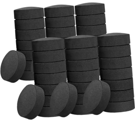 DOITOOL Briquetas De Carbón para Asar Al Aire Libre y Chimenea 70 Pastillas De 40 Mm Carbón Vegetal Sin Humo para Barbacoa Olla Caliente y Camping De Rápido Encendido