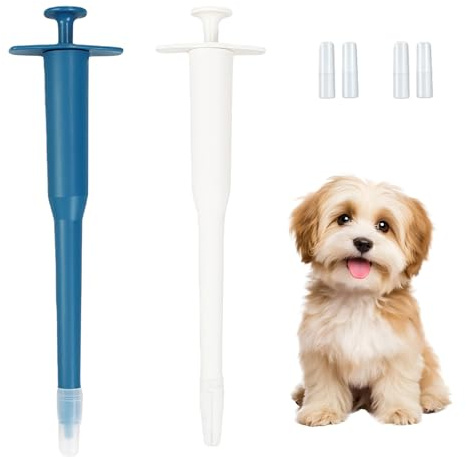 LUMOOM 2 Stück Tablettengeber für Katzen, Tabletteneingeber Katze, Tablette Feeder, Medikamenten Feeder, Tabletteneingeber auch für kleine Hunde (B)