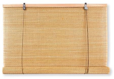 BESCH Persiana Enrollable de Bambú Natural 120x200 cm Estor Rústico Ajustable con Cuerda Cortina para Ventana Protección Luz Privacidad Fácil Instalación Interior Exterior