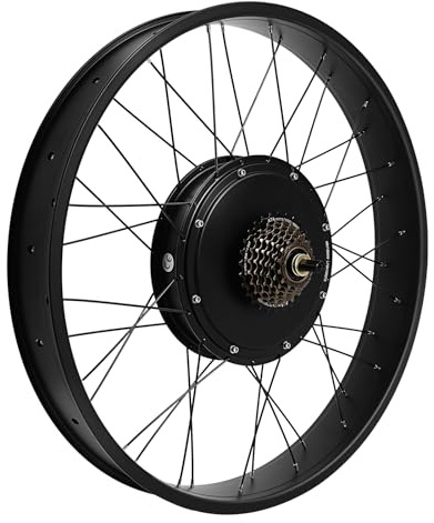 Bdneygtyr Fatbike Umbausatz 26x4.0 Zoll, Ebike Kit 48V 1500W Hinterrad mit LCD Display, Motor für Fahrrad, Fahrrad Motor Kit, E Bike Conversion Kit, Electric Bicycle Conversion Kit