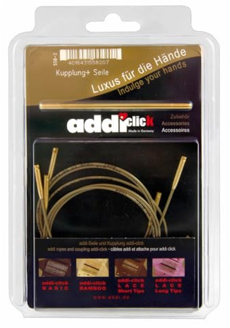 Addi Click Kabelset Bambus 60-80-100cm mit Kupplung - 1 Stück
