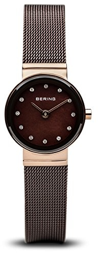 BERING Kvinnor Analogt Quarz Classic Collection armbandsur med Rostfritt stål Armband och Safirglas