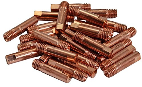 RIVERWELD MAG MIG Kontaktspitzen 1,0 mm 140.0253 M6x25 mm für 15AK MB15 CO2-Schweißbrenner Packung mit 50 Stück