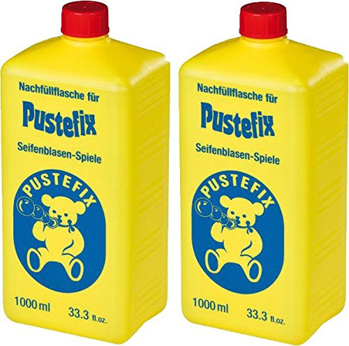 Original PUSTEFIX Seifenblasen (2er Pack Nachfüllflasche 1000ml)