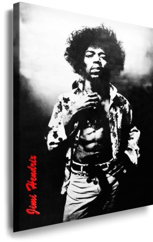 Stampa artistica Jimi Hendrix/Quadro 100 x 70 cm / Stampa su tela già montata su telaio / tela dipinta da parete, poster pop art