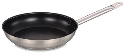 Commichef Plus Superior Blend Stainless Steel Non-Stick Frying Pan with Whitford XYLAN Coating, Strong Corrosion Resistance, 28cm, 3.1L