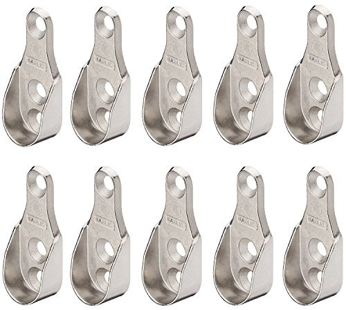 Gedotec Seitenwand Schrankrohrlager OVAL Kleiderstangen-Halterung Wand-Montage - H10740 | Schrank-Rohrhalter für Ovalstange | MADE IN GERMANY | 50 Stück - Stangen-Befestigung für Garderobenstangen